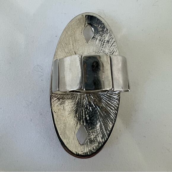 Ladies Cocktail Costume Jewelry Ring Silver Tone Band Faux Turquoise Adustable - Picture 8 of 11